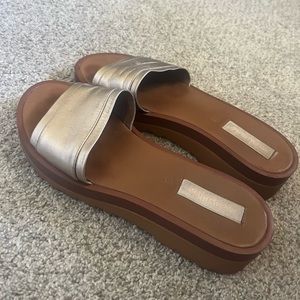 SeeByChloe gold metallic sandals